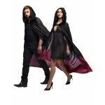 Cape noire dgrad rouge adulte halloween