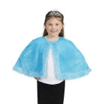 Cape en peluche bleue fille