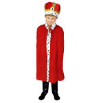 Cape roi rouge 80 cm enfant