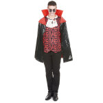 Cape vampire avec col intgr noire adulte