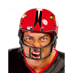 Casque joueur football rouge adulte