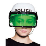 Casque police blanc enfant