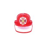 Casque pompier rouge avec visire enfant