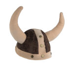 Casque viking souple marron adulte