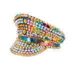 Casquette arc en ciel avec clous adulte