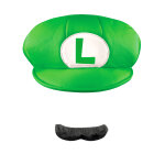 Casquette et moustache luigi adulte