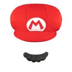 Casquette et moustache mario enfant