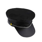 Casquette noire motard adulte