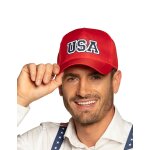 Casquette usa rouge adulte