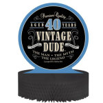 Centre de table en papier alv�ol� anniversaire vintage 40 ans 30 x 30 cm