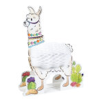 Centre de table en papier lama blanc 28 cm