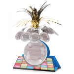 Centre de table piste de danse et boule disco 33 cm