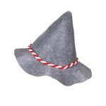 Chapeau bavarois adulte avec cordelette rouge et blanche
