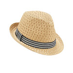 Chapeau borsalino ajour avec bande bicolore adulte