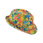 Chapeau borsalino hippie  fleurs adulte