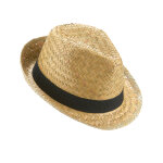 Chapeau borsalino en paille et bande noire adulte