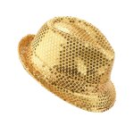 Chapeau borsalino  sequins dor adulte