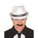 Chapeau borsalino trilby blanc adulte