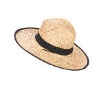 Chapeau cowboy avec bande et rebord noirs adulte