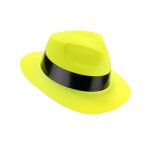 Chapeau gangster jaune fluo adulte
