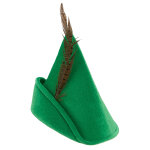 Chapeau homme des bois vert � plume adulte