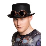 Chapeau avec lunettes adulte steampunk