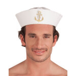 Chapeau marin avec ancre dore adulte