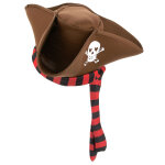 Chapeau de pirate marron adulte