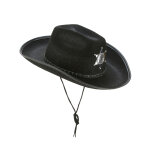 Chapeau sherif noir adulte