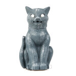 Chat noir yeux brillants, sonore et lumineux 30 cm