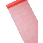 Chemin de table intiss rouge 29 cm x 10 m