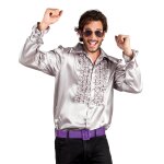 Chemise disco argente homme