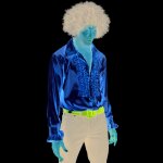 Chemise disco dore homme