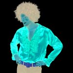 Chemise disco rouge homme