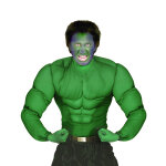 Chemise muscles verts adulte