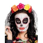 Coiffe grosses roses adulte dia de los muertos
