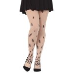 Collants blancs avec cafards femme