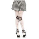 Collants poupe articule fissure blanc femme
