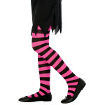 Collants rays roses et noirs enfant