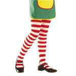 Collants rays rouges et blancs enfant