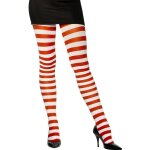 Collants rays rouge et blanc femme