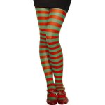 Collants rays rouge et vert femme