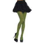 Collants rays vert et noir adulte