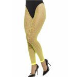 Collants rsille grande maille sans pieds vert fluo femme