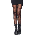 Collants rsille tte de mort femme