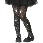 Collant toile d'araigne noir et blanc enfant