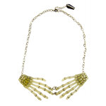 Collier fluorescent mains de squelette