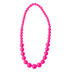 Collier grosses perles roses adulte