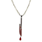 Collier pendentif couteau ensanglant