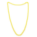 Collier perles jaune adulte